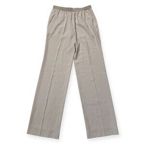 Cagliari Exchange Women's Beige Wide Leg Dress Pants Size 38 Elastic Waist 26"